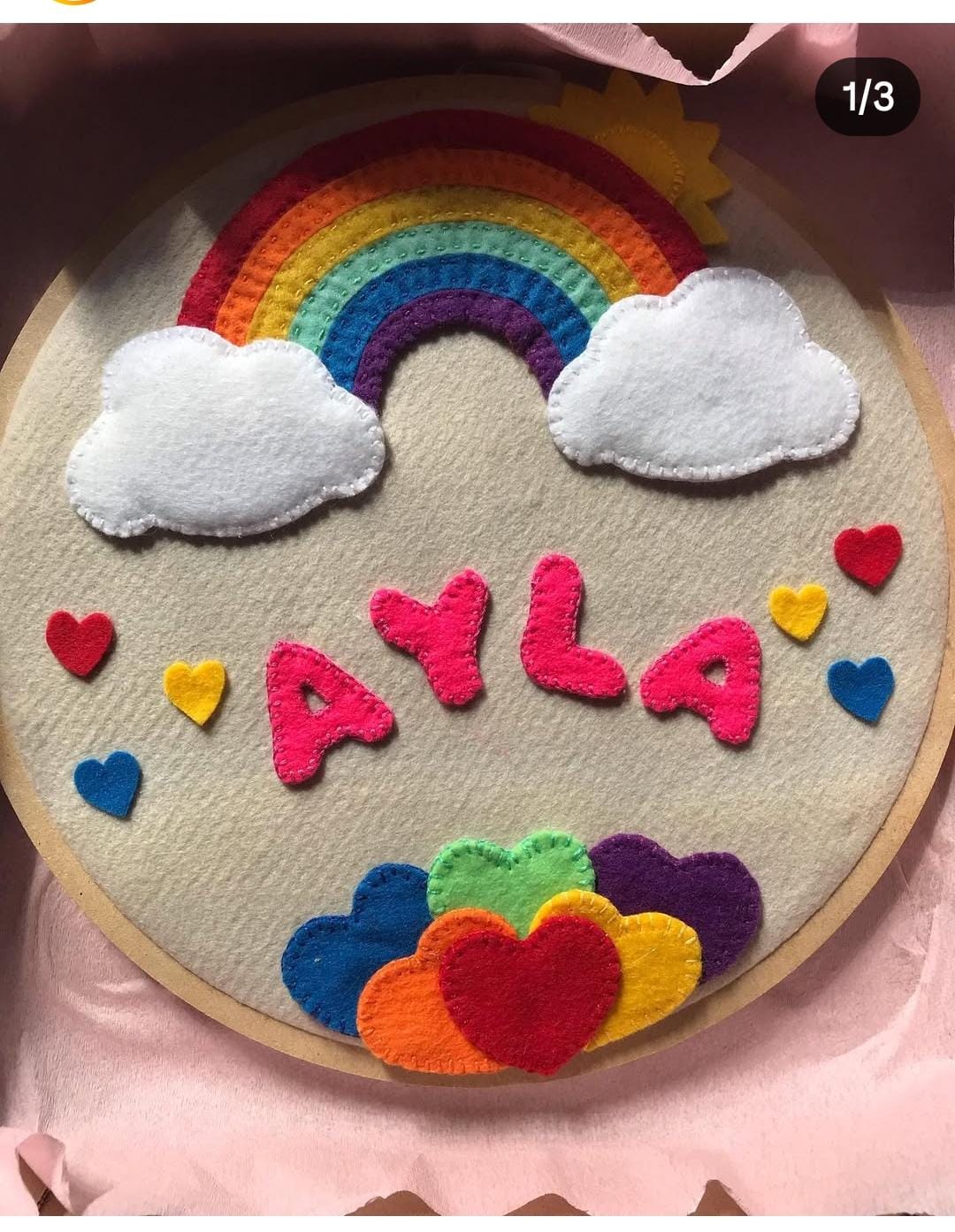 Diversos Bordado Bastidor Arco Iris Colorido Unico - Diversos