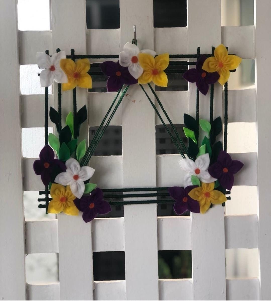 Diversos Quadro Flores Tecido Colorido Unico - Diversos