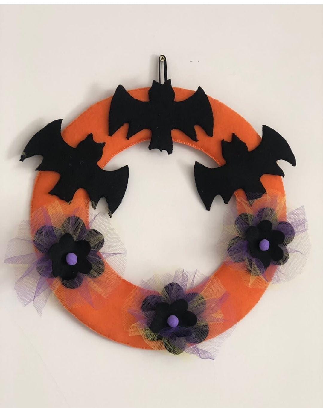 Halloween Guirlanda Halloween Morcegos Laranja Preto Unico - Halloween