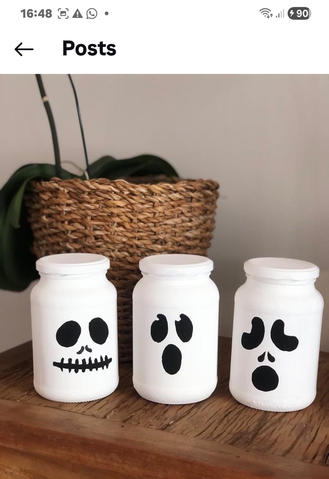 Halloween Potes Fantasma Decorativos Branco Preto Unico - Halloween