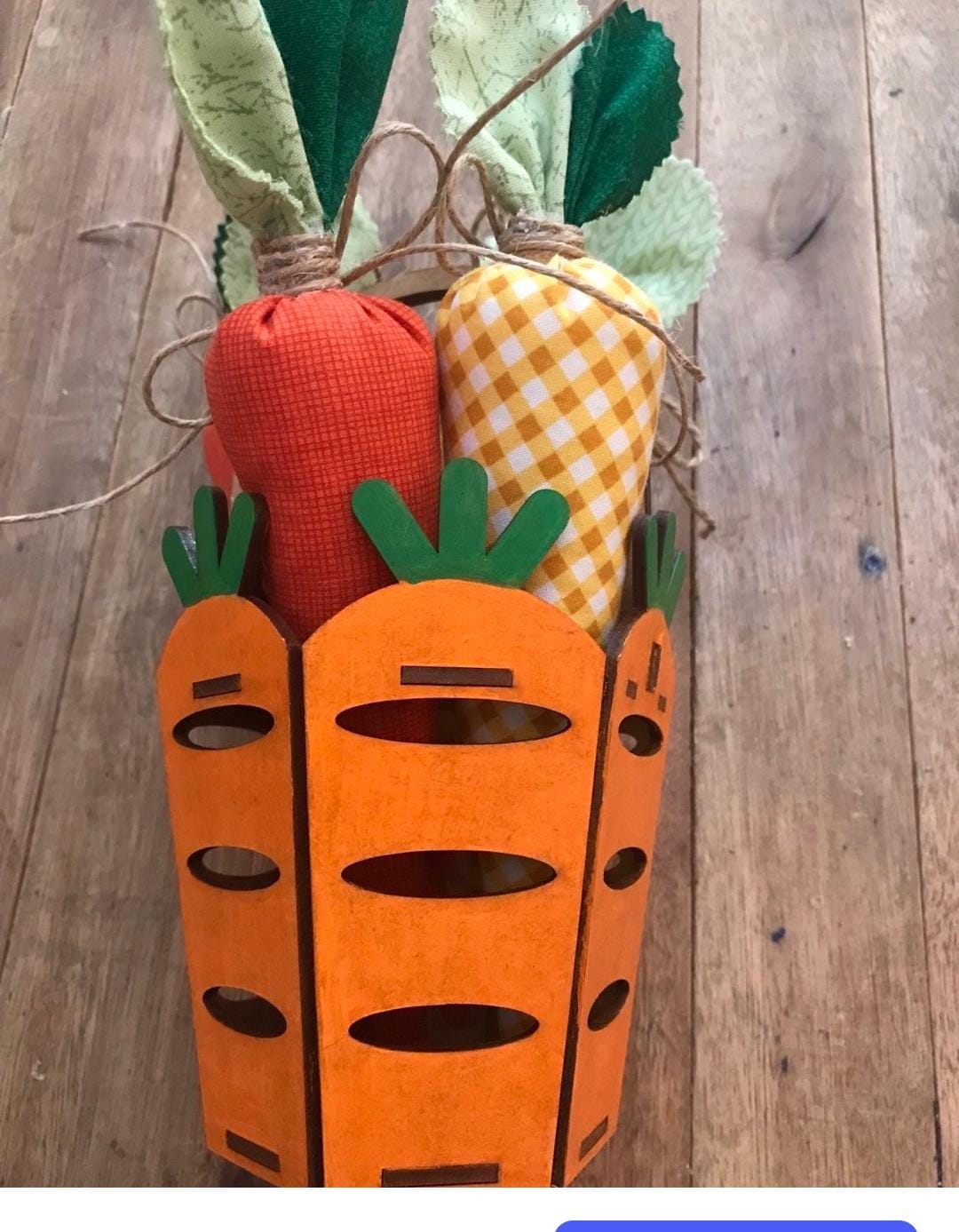 Pascoa Cenouras Tecido Cesta Laranja Unico - Páscoa