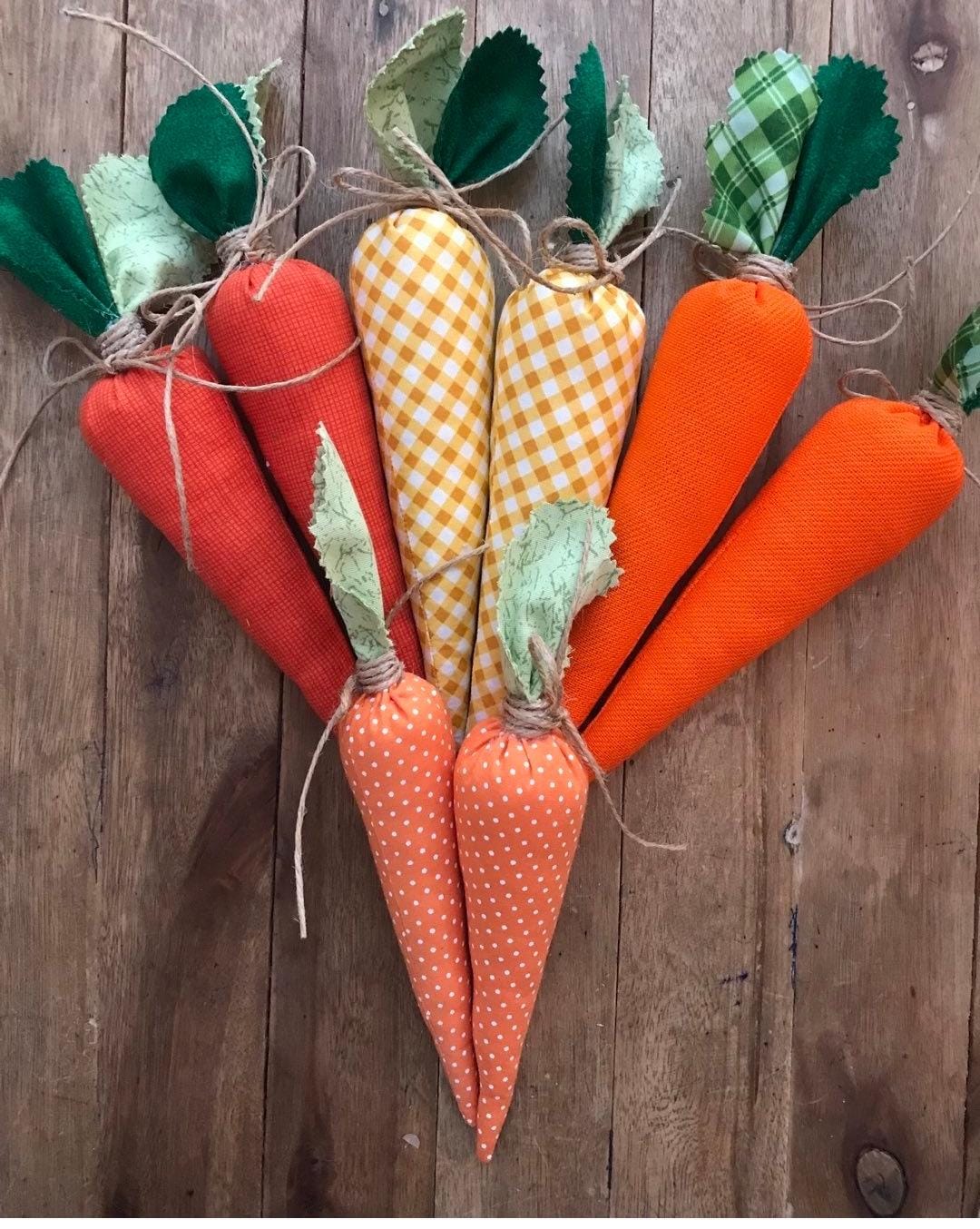 Pascoa Cenouras Tecido Xadrez Laranja Unico - Páscoa