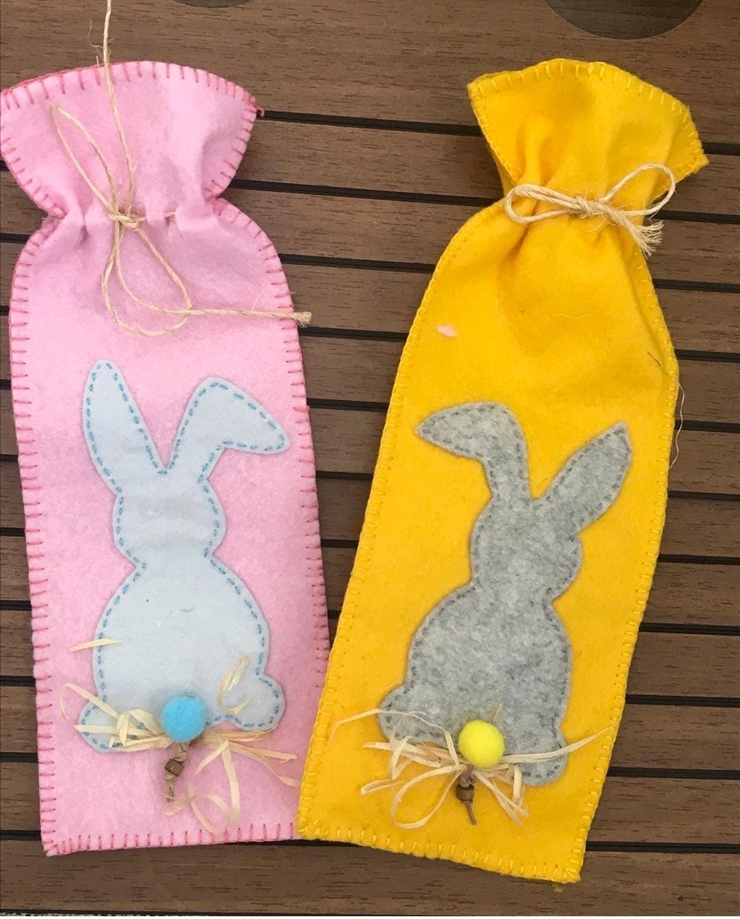 Pascoa Sacolinhas Coelho Pascoa Rosa Amarelo Unico - Páscoa