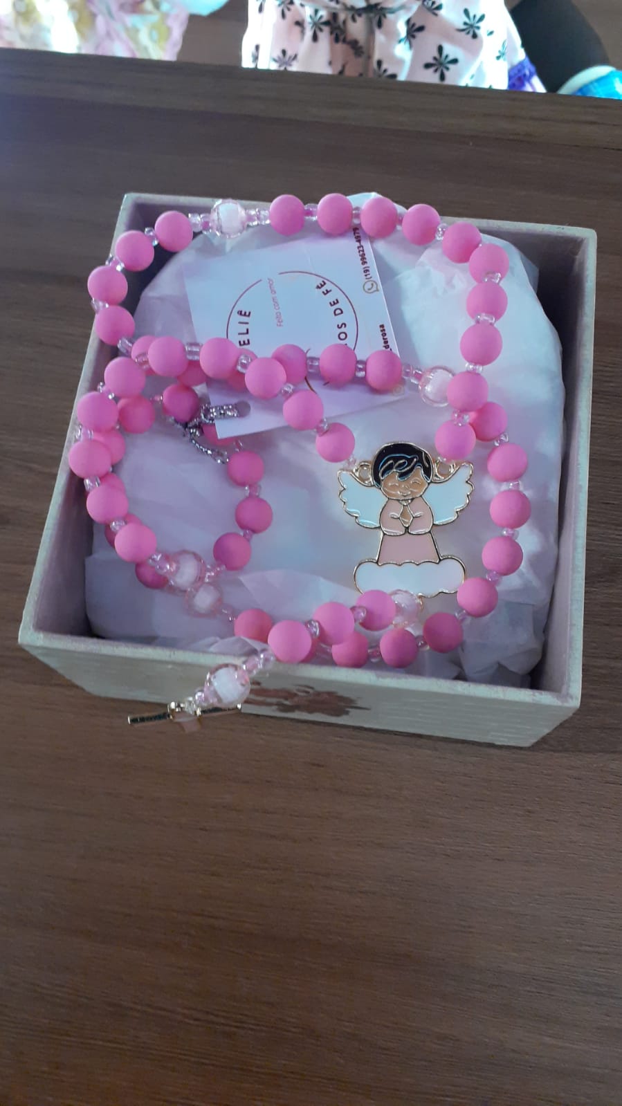 Santos Gesso Anjo Gesso Orando Branco Dourado Unico - Santos de Gesso