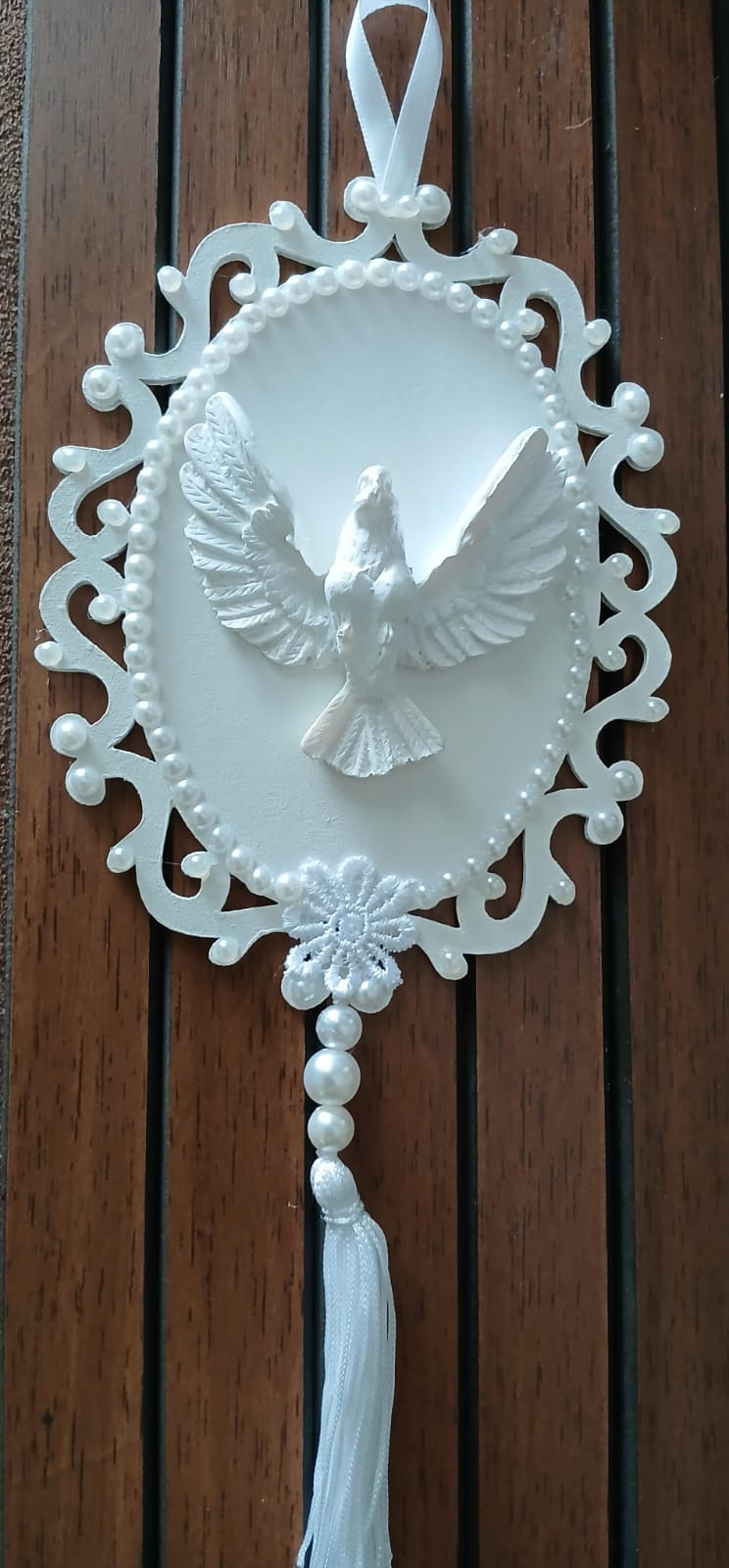 Santos Gesso Anjo Gesso Prateado Prateado Unico - Santos de Gesso