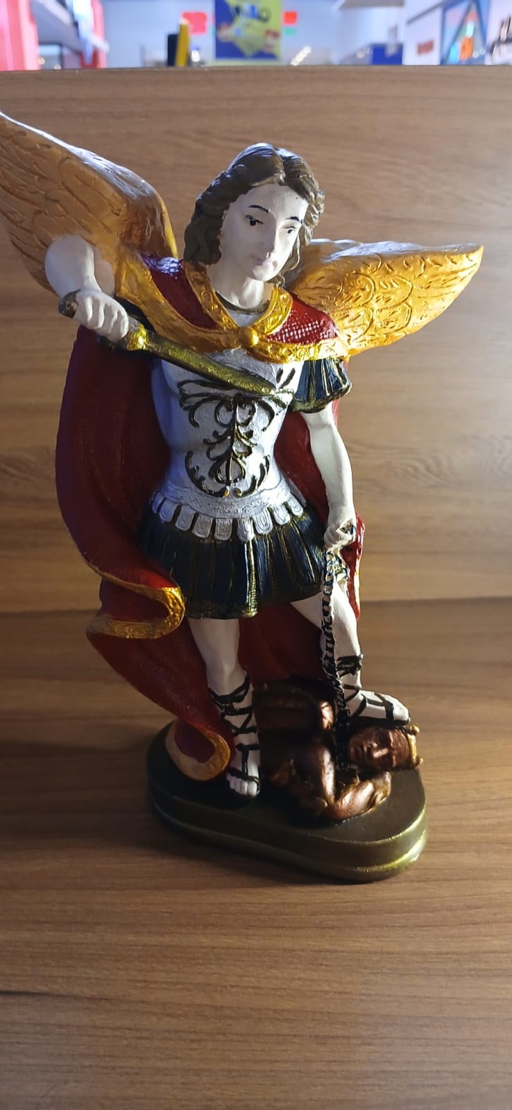 Santos Gesso Nossa Senhora Aparecida Azul Dourado Unico - Santos de Gesso