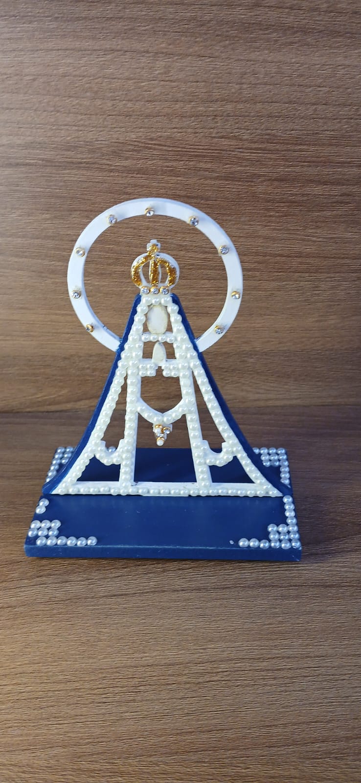 Santos Gesso Nossa Senhora Aparecida Mdf Azul Unico - Santos de Gesso