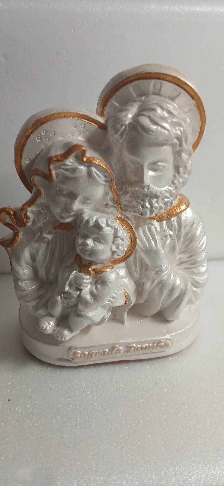 Santos Gesso Nossa Senhora Gesso Branco Unico - Santos de Gesso