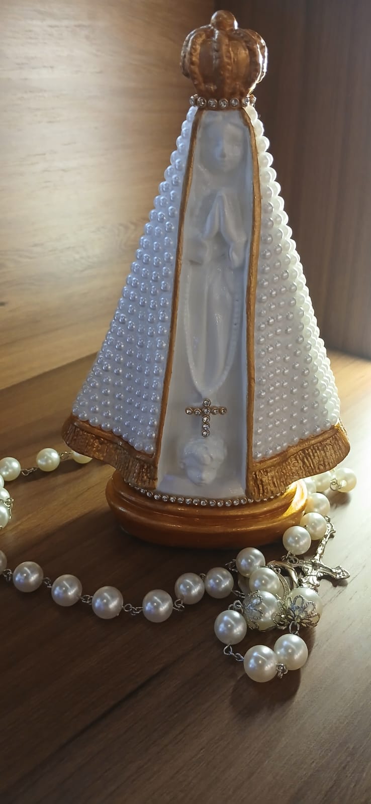 Santos Gesso Nossa Senhora Gesso Branco Unico - Santos de Gesso