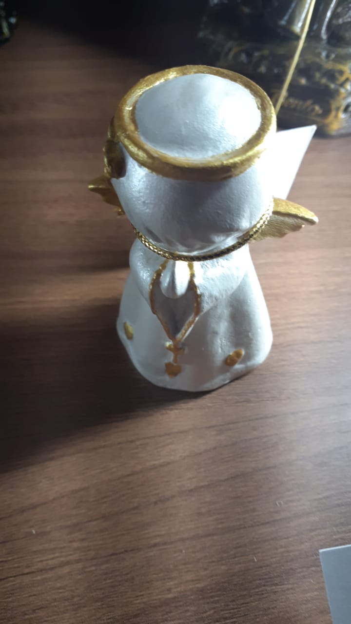 Santos Gesso Nossa Senhora Gesso Branco Unico - Santos de Gesso