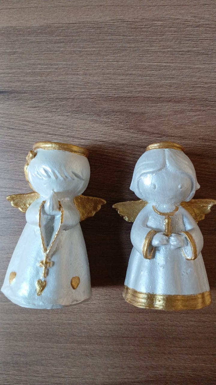 Santos Gesso Nossa Senhora Gesso Branco Unico - Santos de Gesso