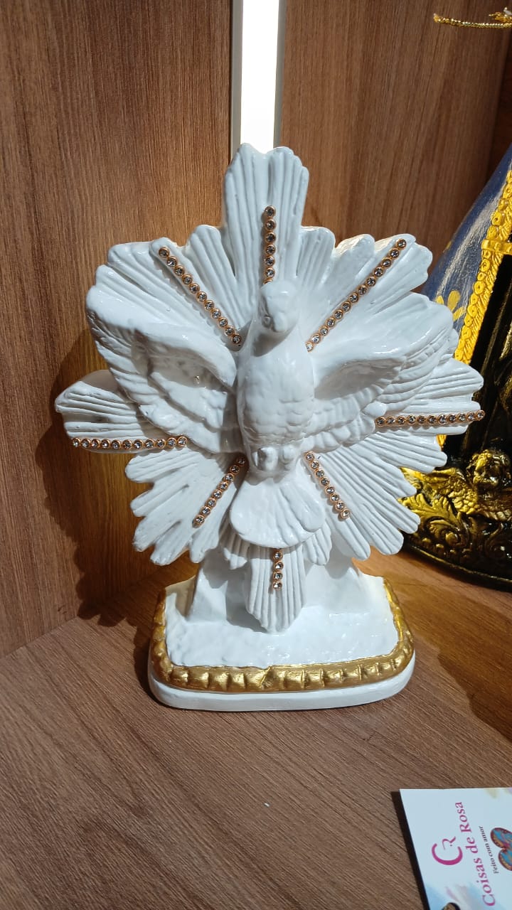 Santos Gesso Nossa Senhora Gesso Branco Unico - Santos de Gesso