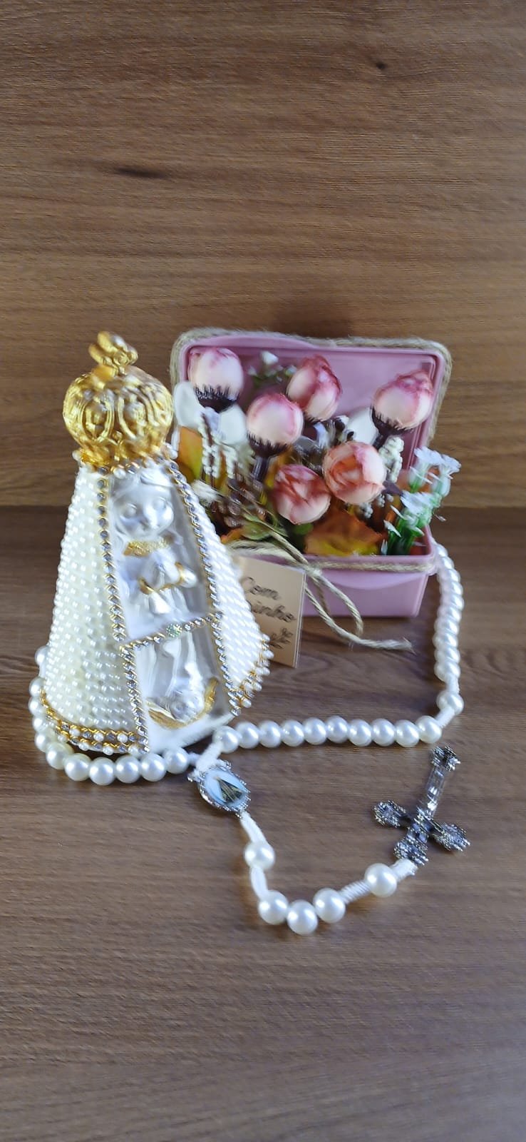 Santos Gesso Nossa Senhora Gesso Branco Unico - Santos de Gesso