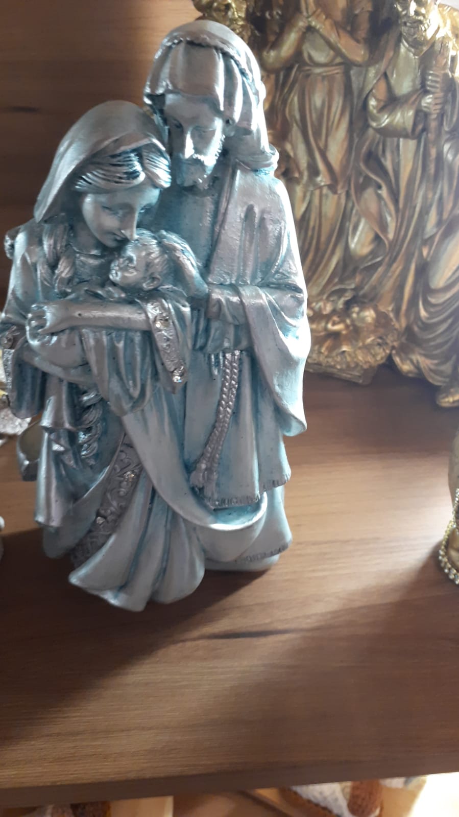 Santos Gesso Nossa Senhora Perolas Branco Unico - Santos de Gesso